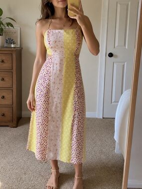 Urban Outfitters Floral Patchwork Cottage Style Dress Size Medium